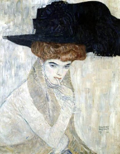 Gustav Klimt - El sombrero negro
