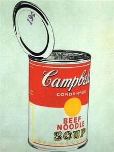 Pop Art: campbell-s soup can beef Andy Warhol