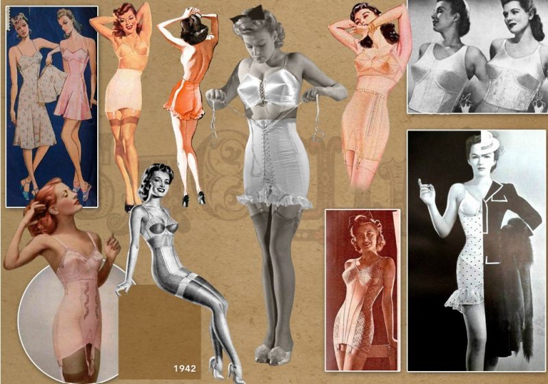 lencería femenina vintage años 40